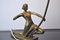 Female Archer Lamp in Brass and Opaline Glass, France, 1950s, Image 3