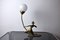 Female Archer Lamp in Brass and Opaline Glass, France, 1950s, Image 1