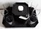 Noblesse Picnic Set of Tray, Black Plastic Ice Cube Trays & Glasses from Rastal, 1970s, Set of 8 3