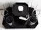 Noblesse Picnic Set of Tray, Black Plastic Ice Cube Trays & Glasses from Rastal, 1970s, Set of 8, Image 3