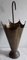 Vintage Brass Umbrella Stand in the Shape of a Half-Opened Umbrella, 1970s, Imagen 2