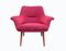 Armchair in Dark Pink, 1950s 1