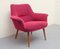 Armchair in Dark Pink, 1950s 7