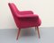 Armchair in Dark Pink, 1950s 6