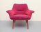 Armchair in Dark Pink, 1950s 8