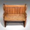 Antique Victorian English Pine Bench or Pew 8