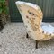 Vintage Wood Crapaud Chair 14