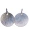 Light Grey Mother-of-Pearl Disk & Sterling Silver Removable Dangle Earrings from Berca 1