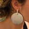 Light Grey Mother-of-Pearl Disk & Sterling Silver Removable Dangle Earrings from Berca 14