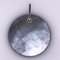 Light Grey Mother-of-Pearl Disk & Sterling Silver Removable Dangle Earrings from Berca, Image 3