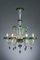 Chandelier in Murano Glass with Green Decorations 1