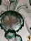 Lámpara de araña de cristal de Murano con decoraciones verdes, Imagen 6