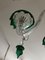 Kronleuchter aus Murano Glas mit grünen Verzierungen 7