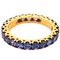 2.24K Brilliant Cut Natural Blue Sapphire & 18K Gold Eternity Band Ring from Berca 1