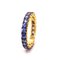 2.24K Brilliant Cut Natural Blue Sapphire & 18K Gold Eternity Band Ring from Berca 2
