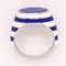 Natural Hand Inlaid Lapis-Lazuli & Enameled Sterling Silver Cocktail Ring from Berca 3