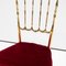 Italian Brass Chiavari Side Chair, Imagen 9