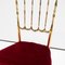 Italian Brass Chiavari Side Chair, Immagine 9