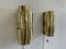 Scandinavian Teak and Brass Sconces, Set of 2 4