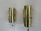 Scandinavian Teak and Brass Sconces, Set of 2 3