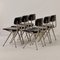 Black Result Chairs by Friso Kramer and Wim Rietveld for Ahrend De Cirkel, 1960s, Set of 6 5