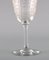 French Art Deco Cavour White Wine Glasses in Crystal Glass, Set of 8 6