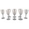 French Art Deco Cavour White Wine Glasses in Crystal Glass, Set of 8 1