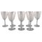 French Art Deco Cavour Red Wine Glasses, 1920s, Set of 8 1