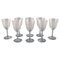 French Art Deco Cavour White Wine Glasses in Crystal Glass, Set of 8 1