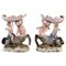 Antique Figurative Compotes in Hand-Painted Porcelain from Meissen, Set of 2 1