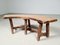 Solid Oak Curved Bench, France, 1920s, Immagine 4