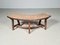 Solid Oak Curved Bench, France, 1920s, Image 1