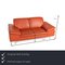 Loop Orange Leather Sofa by Willi Schillig 2