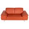 Loop Orange Leather Sofa by Willi Schillig 9