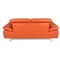 Loop Orange Leather Sofa by Willi Schillig 11