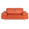 Loop Orange Leather Sofa by Willi Schillig 1