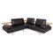 Dono Black Leather Sofa by Rolf Benz 1