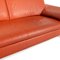 Loop Orange Leather Sofa by Willi Schillig 3