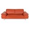 Loop Orange Leather Sofa by Willi Schillig 1