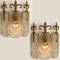 Decorated Glass and Brass Wall Lights from Kaiser, 1970s, Germany, Set of 2, Image 2