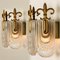 Decorated Glass and Brass Wall Lights from Kaiser, 1970s, Germany, Set of 2 7