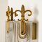 Decorated Glass and Brass Wall Lights from Kaiser, 1970s, Germany, Set of 2, Image 12