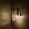 Decorated Glass and Brass Wall Lights from Kaiser, 1970s, Germany, Set of 2, Image 9
