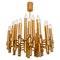 Large Brass Chandelier or Sputnik by Angelo Brotto for Esperia Italia, Image 1