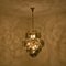 Smoked Glass and Brass Chandelier in the Style of Vistosi, Italy, 1970s 14