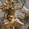 Smoked Glass and Brass Chandelier in the Style of Vistosi, Italy, 1970s 10