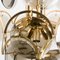 Smoked Glass and Brass Chandelier in the Style of Vistosi, Italy, 1970s, Image 6