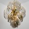 Smoked Glass and Brass Chandelier in the Style of Vistosi, Italy, 1970s 11