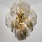 Smoked Glass and Brass Chandelier in the Style of Vistosi, Italy, 1970s, Image 11
