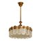 Brass & Glass Light Fixture from Kaiser Leuchten, 1960s, Image 1